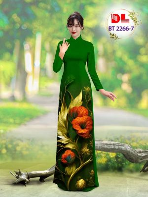 Vải Áo Dài Hoa In 3D Sang Trọng AD BT2266 24